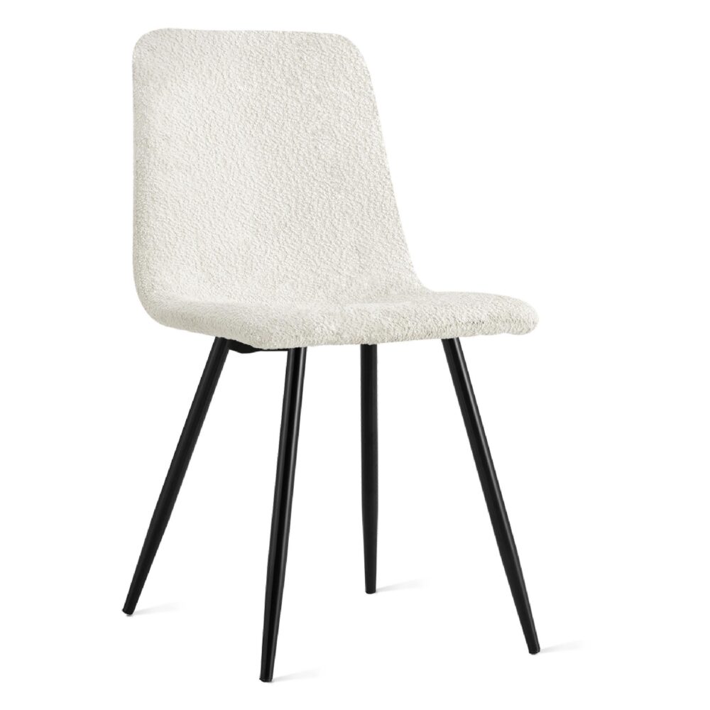 bouclé eetkamerstoelen ivoor Ivar afbeelding 1
