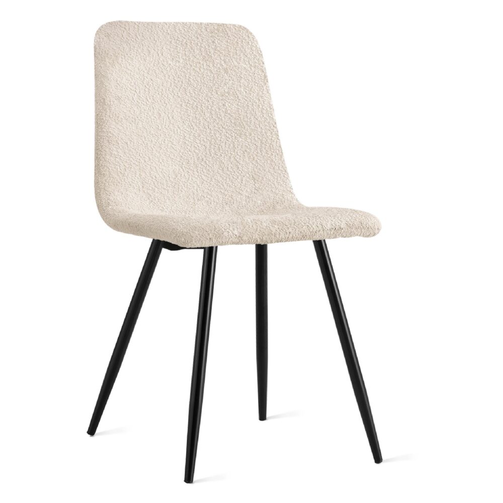 bouclé eetkamerstoelen taupe ivar afbeelding 1
