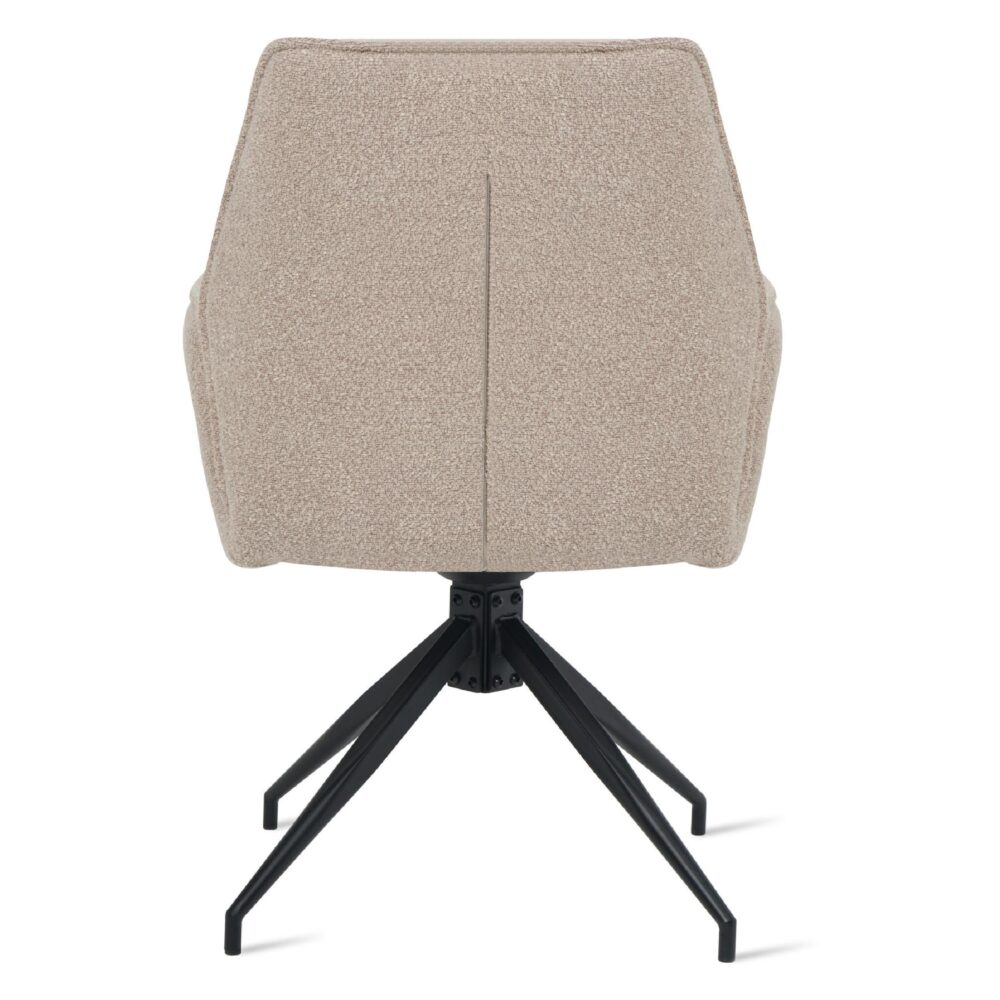 draaibare bouclé eetkamerstoelen met armleuning Emmy afbeelding 3