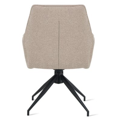 draaibare bouclé eetkamerstoelen met armleuning Emmy afbeelding 3