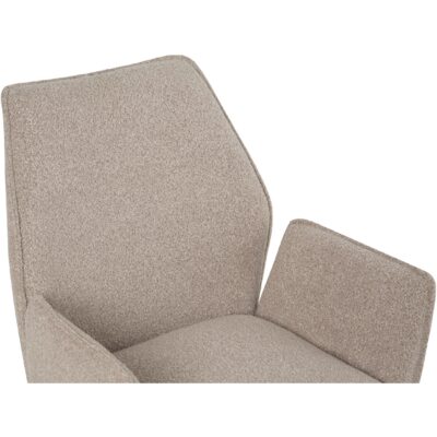 draaibare bouclé eetkamerstoelen met armleuning Emmy afbeelding 4
