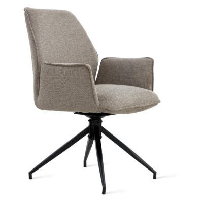 draaibare taupe eetkamerstoelen met armleuning Emmy afbeelding 4