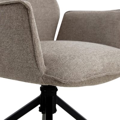 draaibare taupe eetkamerstoelen met armleuning Emmy afbeelding 8