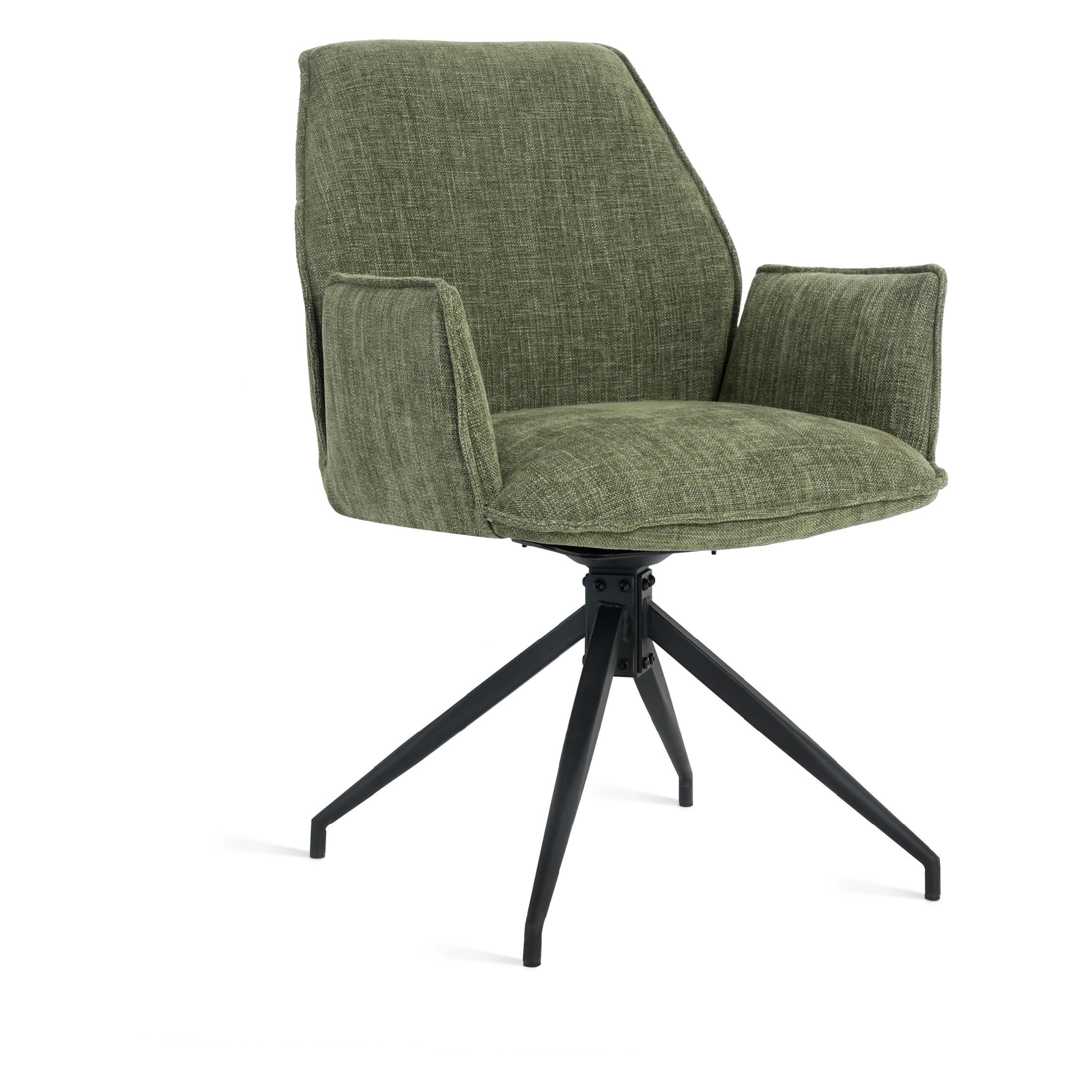 groene draaibare eetkamerstoelen met armleuning Emmy afbeelding 3