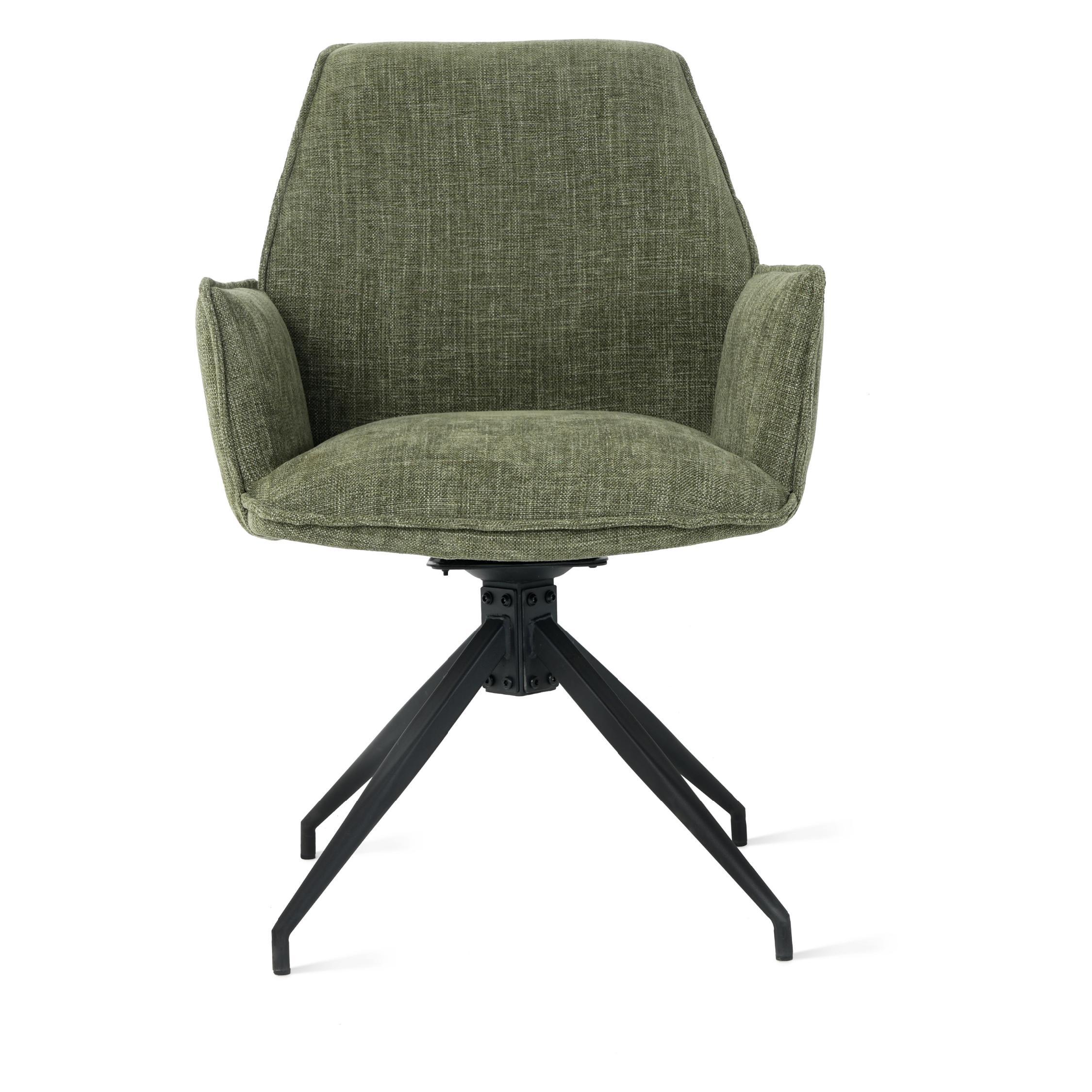 groene draaibare eetkamerstoelen met armleuning Emmy afbeelding 2