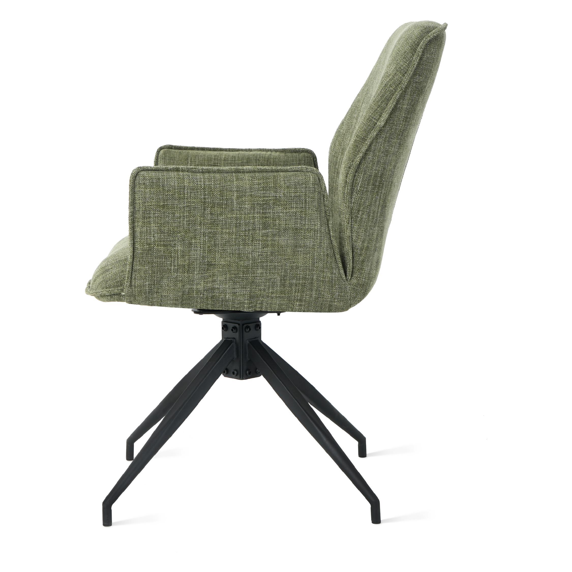 groene draaibare eetkamerstoelen met armleuning Emmy afbeelding 4