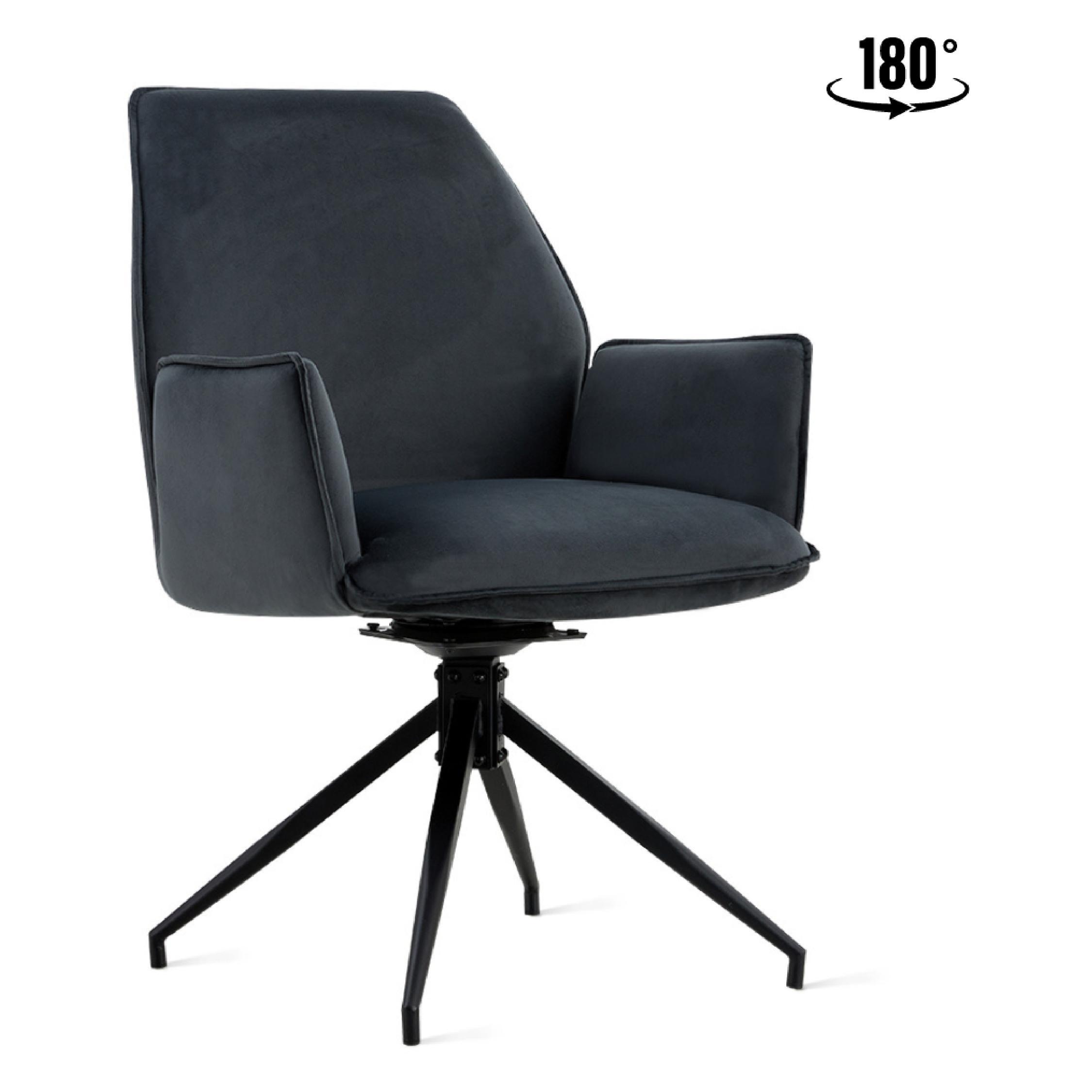 draaibare velvet eetkamerstoelen met armleuning Emmy afbeelding 1