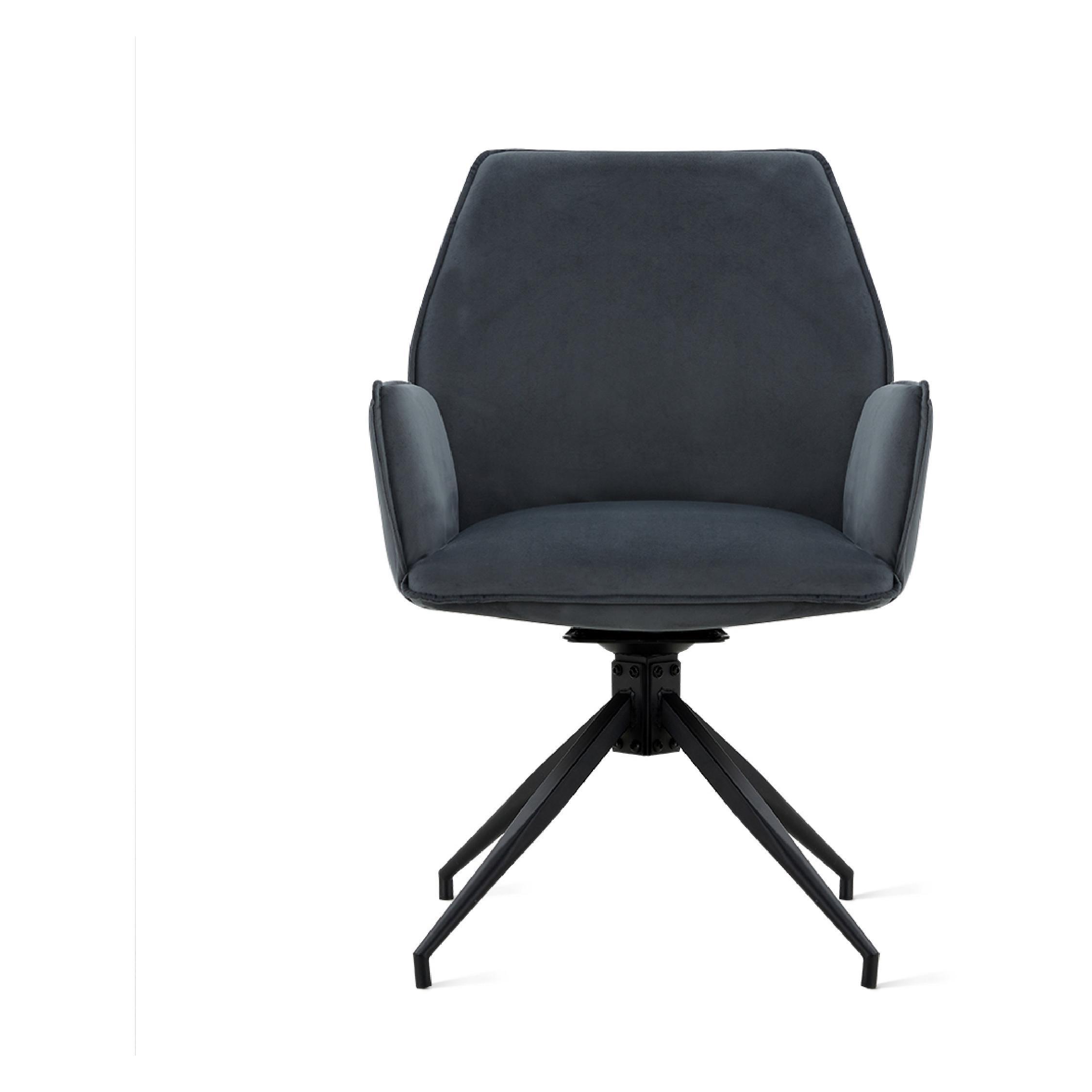 draaibare velvet eetkamerstoelen met armleuning Emmy afbeelding 2