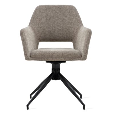 draaibare eetkamerstoelen met armleuningen Savi taupe afbeelding 2