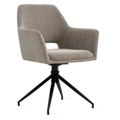 draaibare eetkamerstoelen met armleuningen Savi taupe afbeelding 3