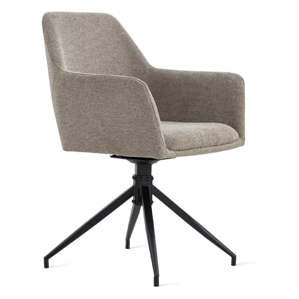 draaibare eetkamerstoelen met armleuningen Savi taupe afbeelding 4