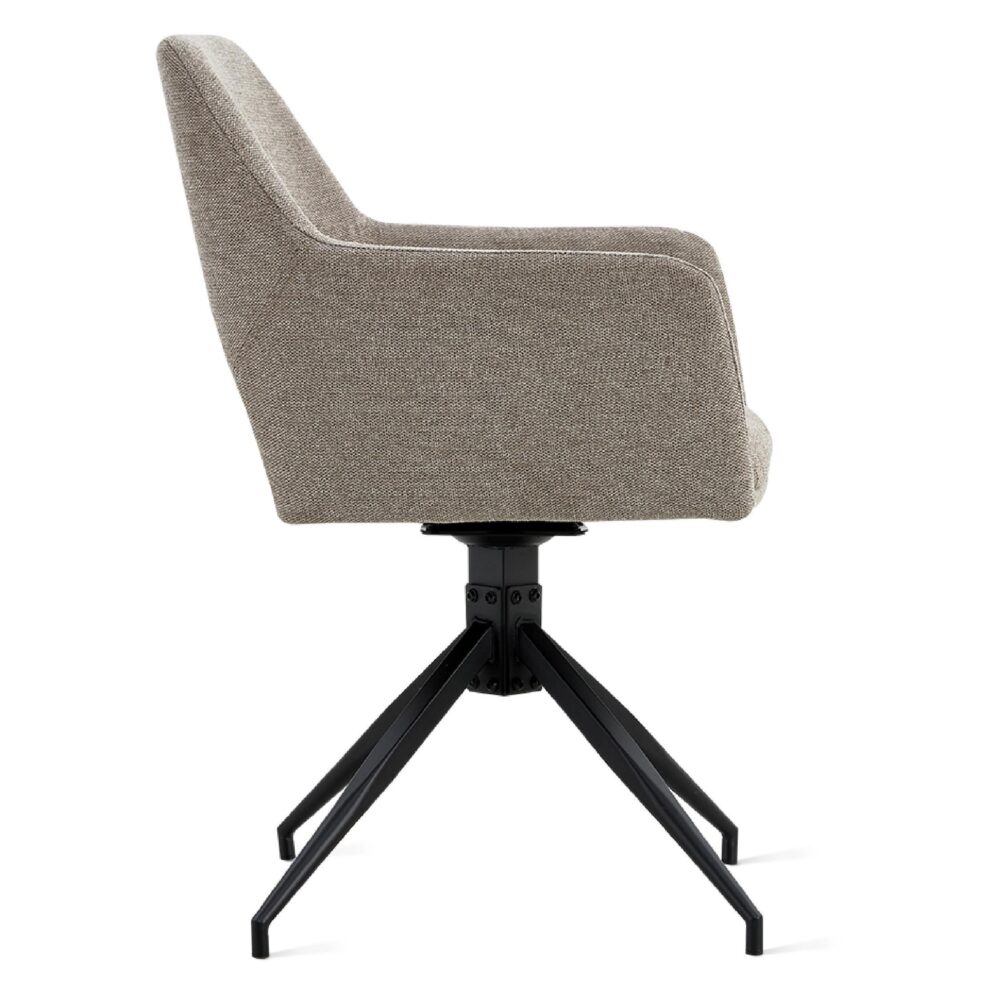 draaibare eetkamerstoelen met armleuningen Savi taupe afbeelding 5