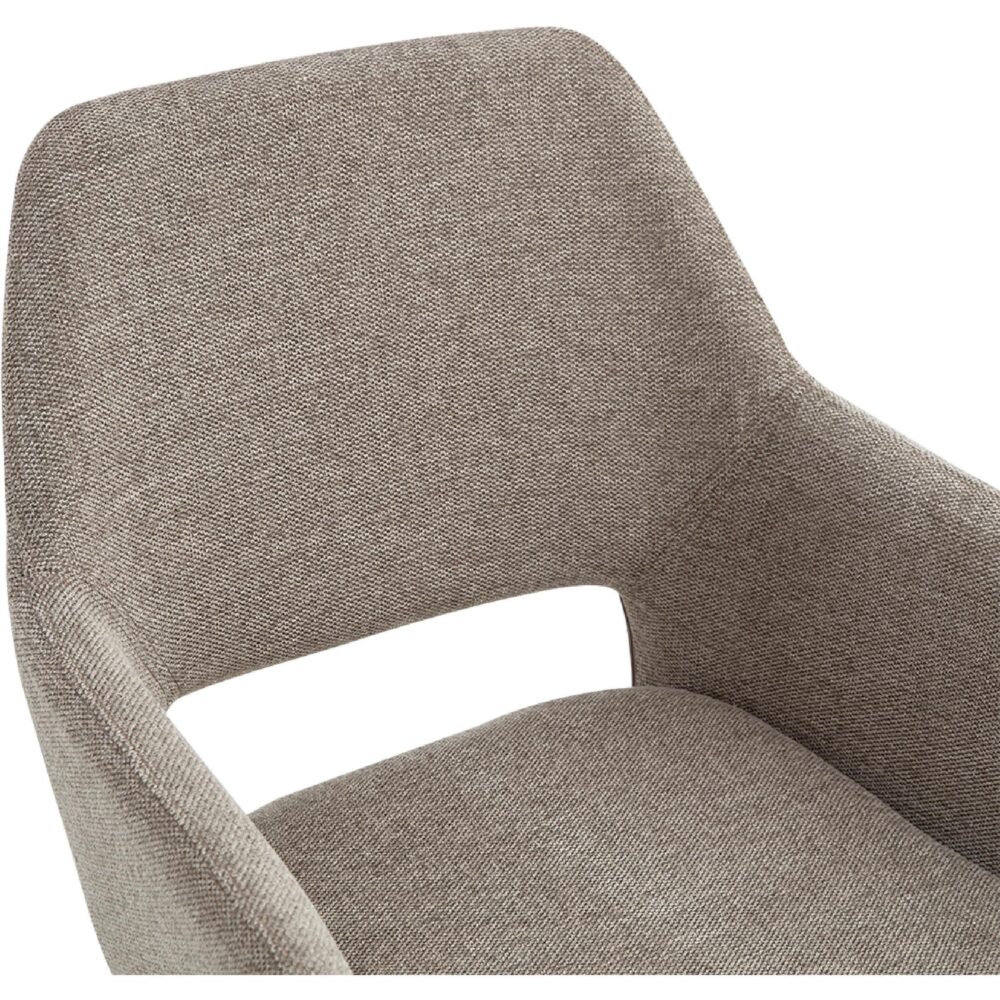 draaibare eetkamerstoelen met armleuningen Savi taupe afbeelding 7