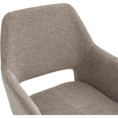 draaibare eetkamerstoelen met armleuningen Savi taupe afbeelding 7