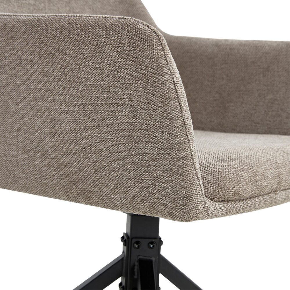 draaibare eetkamerstoelen met armleuningen Savi taupe afbeelding 8