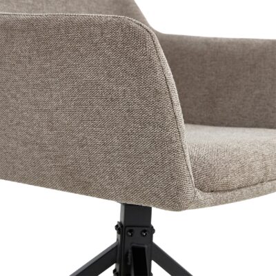 draaibare eetkamerstoelen met armleuningen Savi taupe afbeelding 8