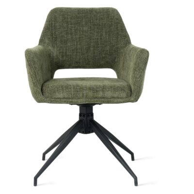 groene draaibare eetkamerstoelen met armleuningen Savi afbeelding 2