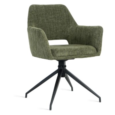 groene draaibare eetkamerstoelen met armleuningen Savi afbeelding 3