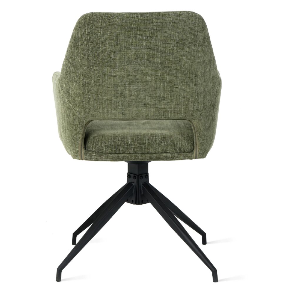 groene draaibare eetkamerstoelen met armleuningen Savi afbeelding 5