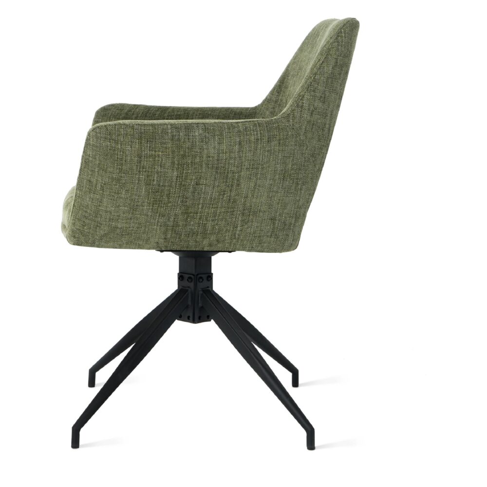 groene draaibare eetkamerstoelen met armleuningen Savi afbeelding 4