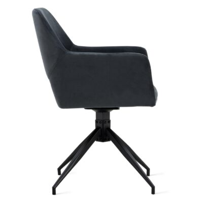 velvet draaibare eetkamerstoelen antraciet Savi afbeelding 5