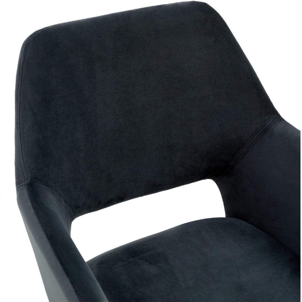 velvet draaibare eetkamerstoelen antraciet Savi afbeelding 7