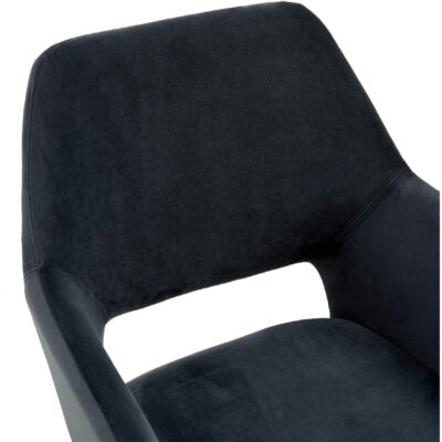 velvet draaibare eetkamerstoelen antraciet Savi afbeelding 7