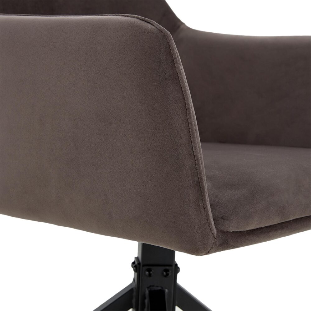 grijze velvet draaibare eetkamerstoelen met armleuning Savi afbeelding 8