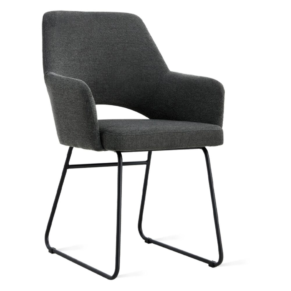 eetkamerstoelen Jill antraciet linnen afbeelding 1