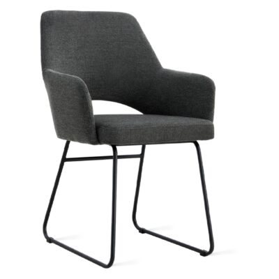 eetkamerstoelen Jill antraciet linnen afbeelding 1