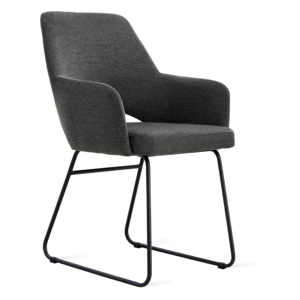 eetkamerstoelen Jill antraciet linnen afbeelding 2