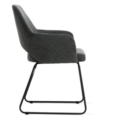eetkamerstoelen Jill antraciet linnen afbeelding 3