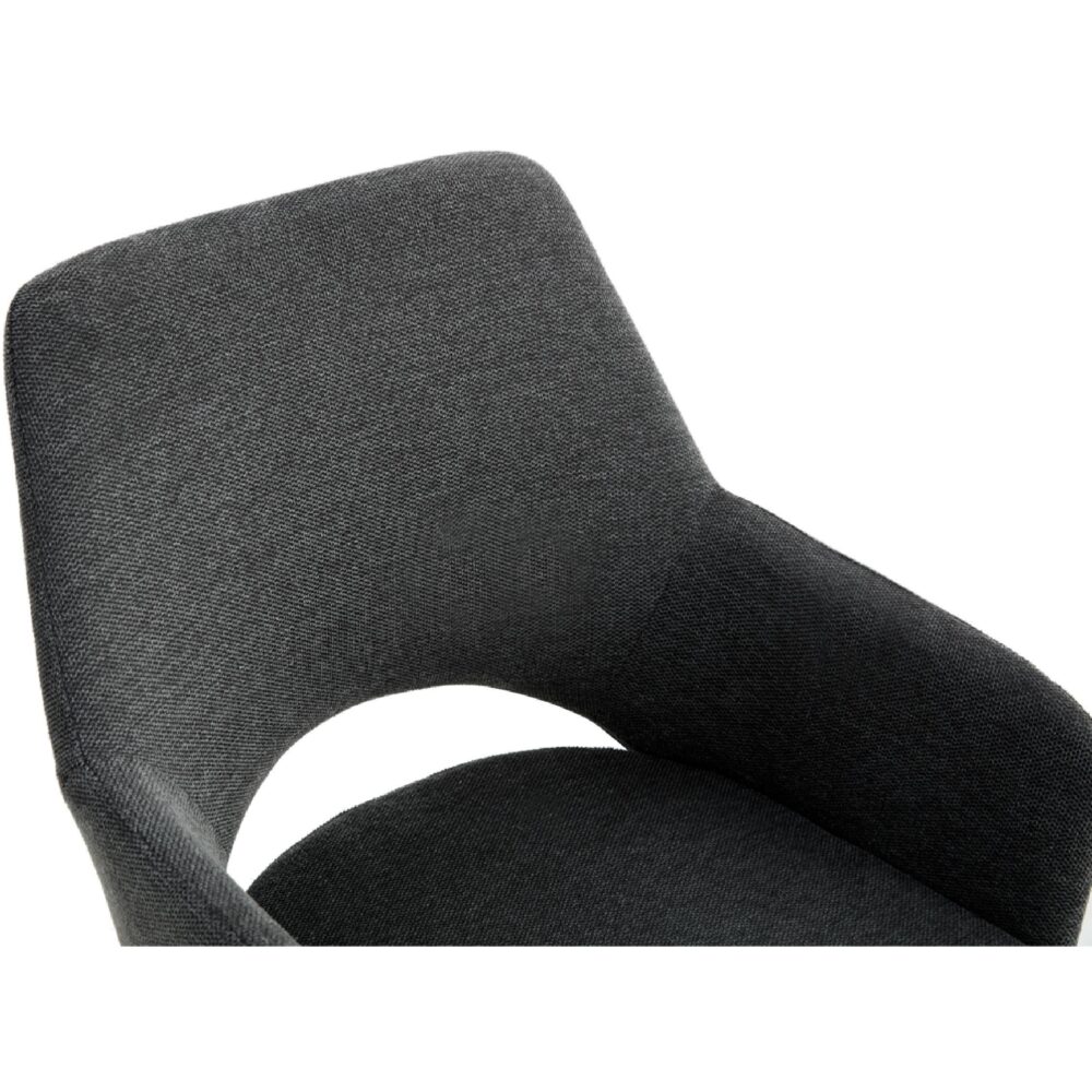 eetkamerstoelen Jill antraciet linnen afbeelding 5