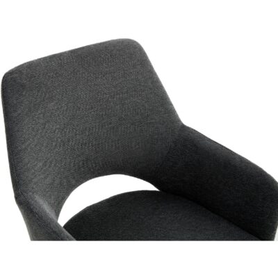 eetkamerstoelen Jill antraciet linnen afbeelding 5
