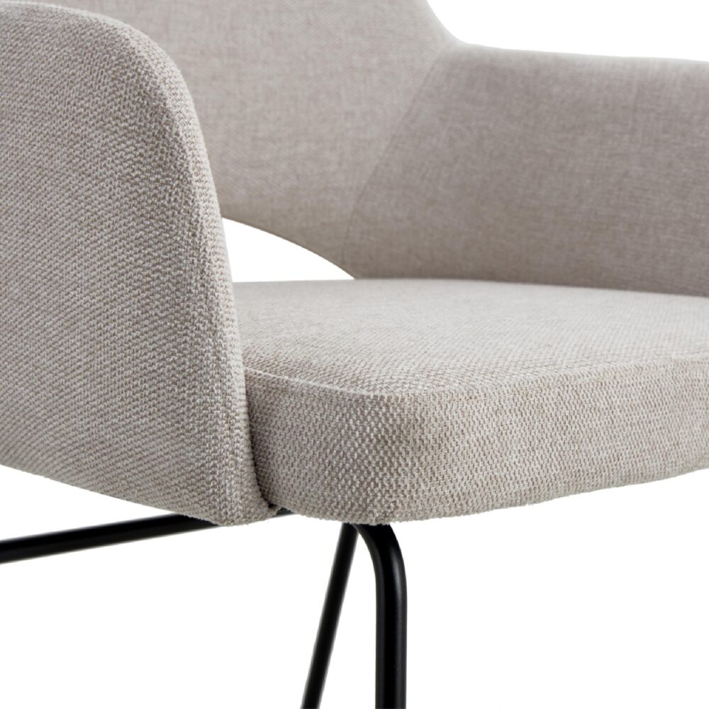 beige linnen eetkamerstoelen Jill afbeelding 4