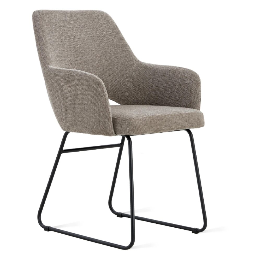 eetkamerstoelen Jill taupe linnen afbeelding 2