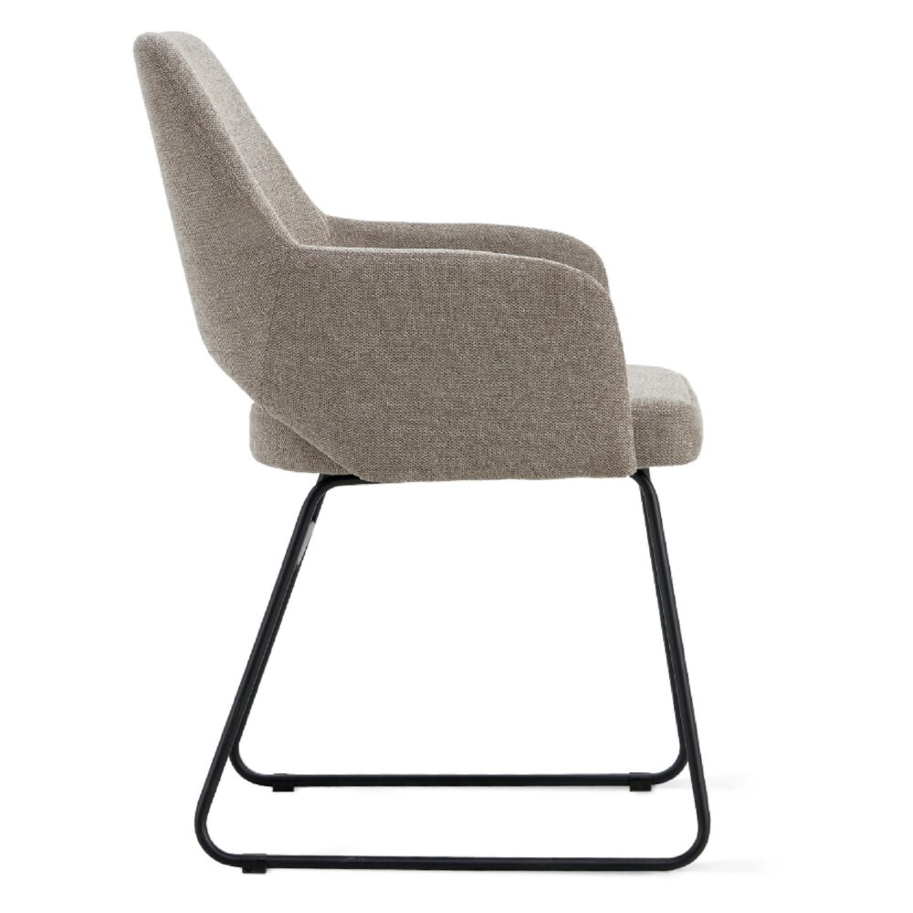 eetkamerstoelen Jill taupe linnen afbeelding 3