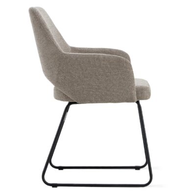 eetkamerstoelen Jill taupe linnen afbeelding 3