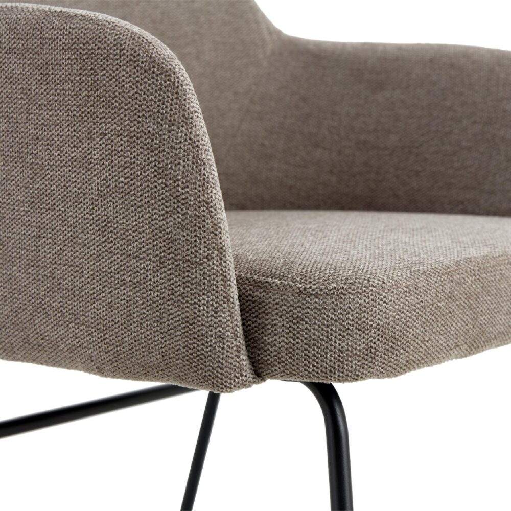 eetkamerstoelen Jill taupe linnen afbeelding 6