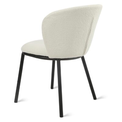 bouclé eetkamerstoelen ivoor Silja afbeelding 6