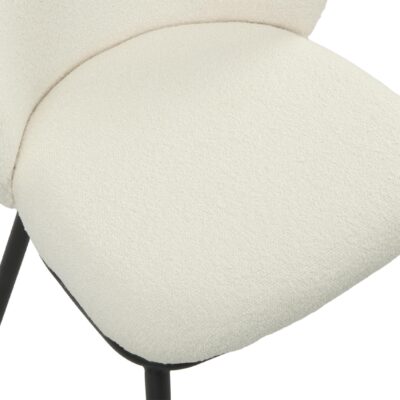 bouclé eetkamerstoelen ivoor Silja afbeelding 8
