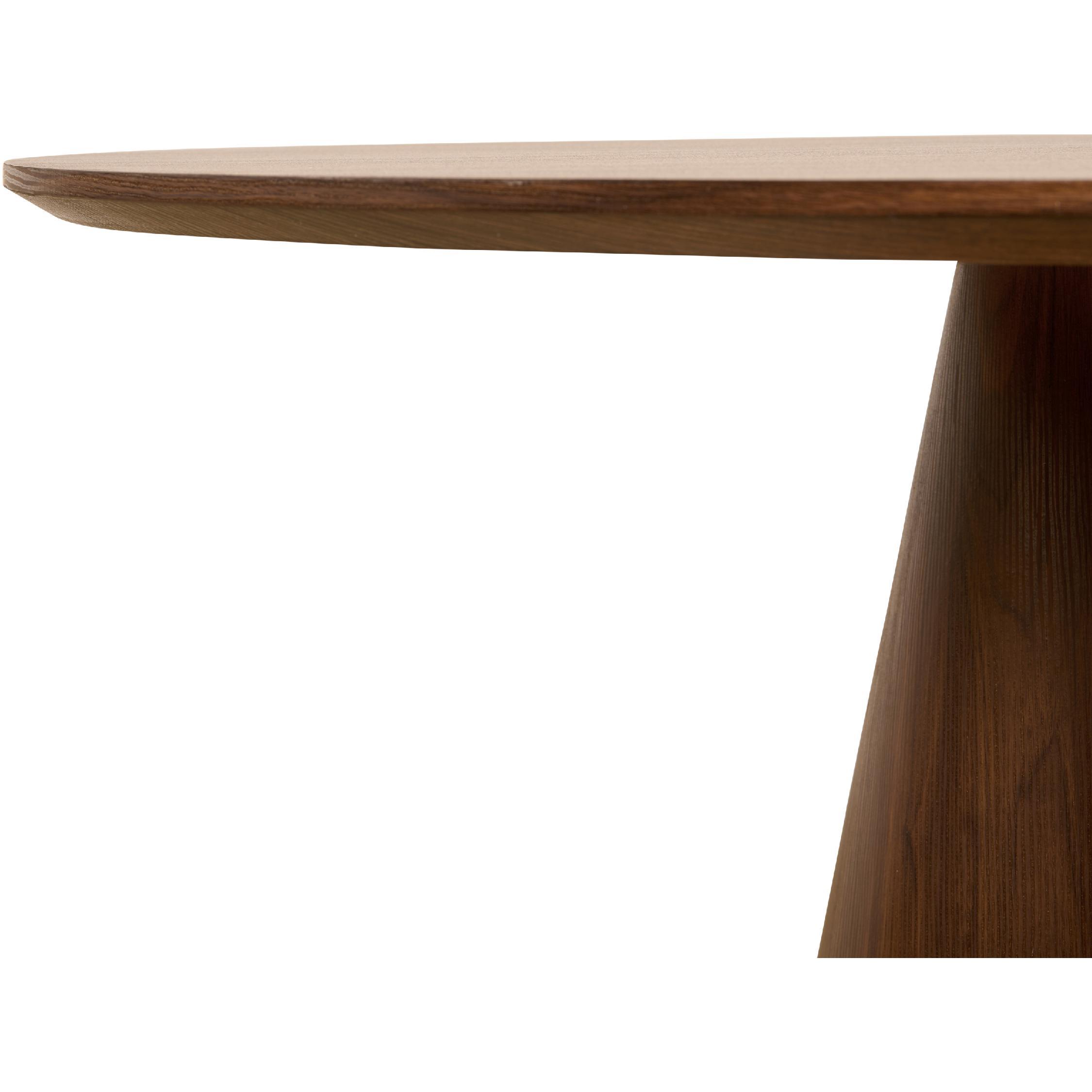 ronde walnoot eettafel 120 cm afbeelding 5