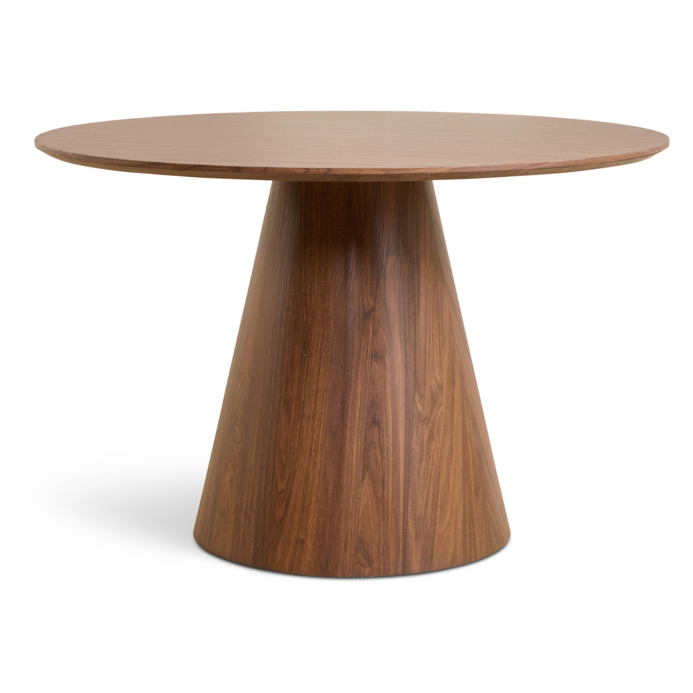 ronde walnoot eettafel 120 cm afbeelding 1