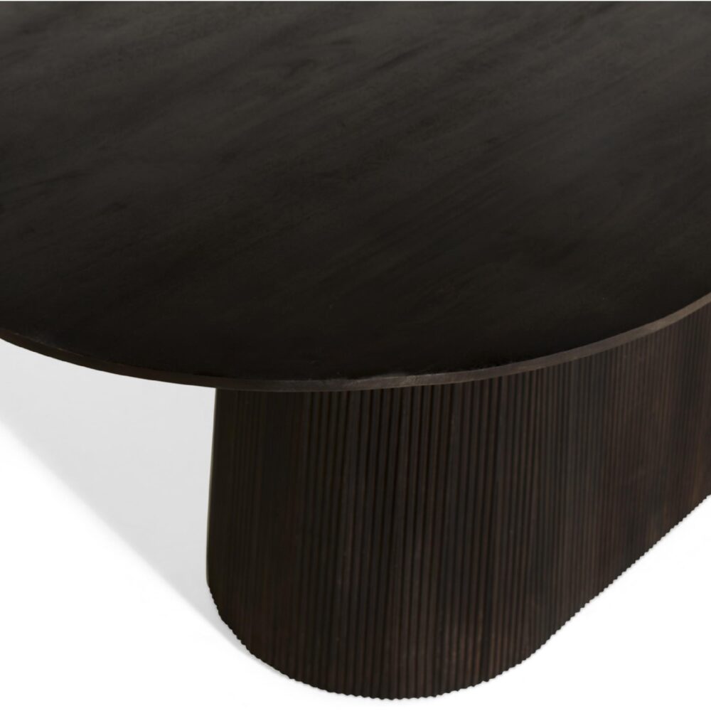 ovale mangohouten eettafel Nala 180 cm donkerbruin afbeelding 6