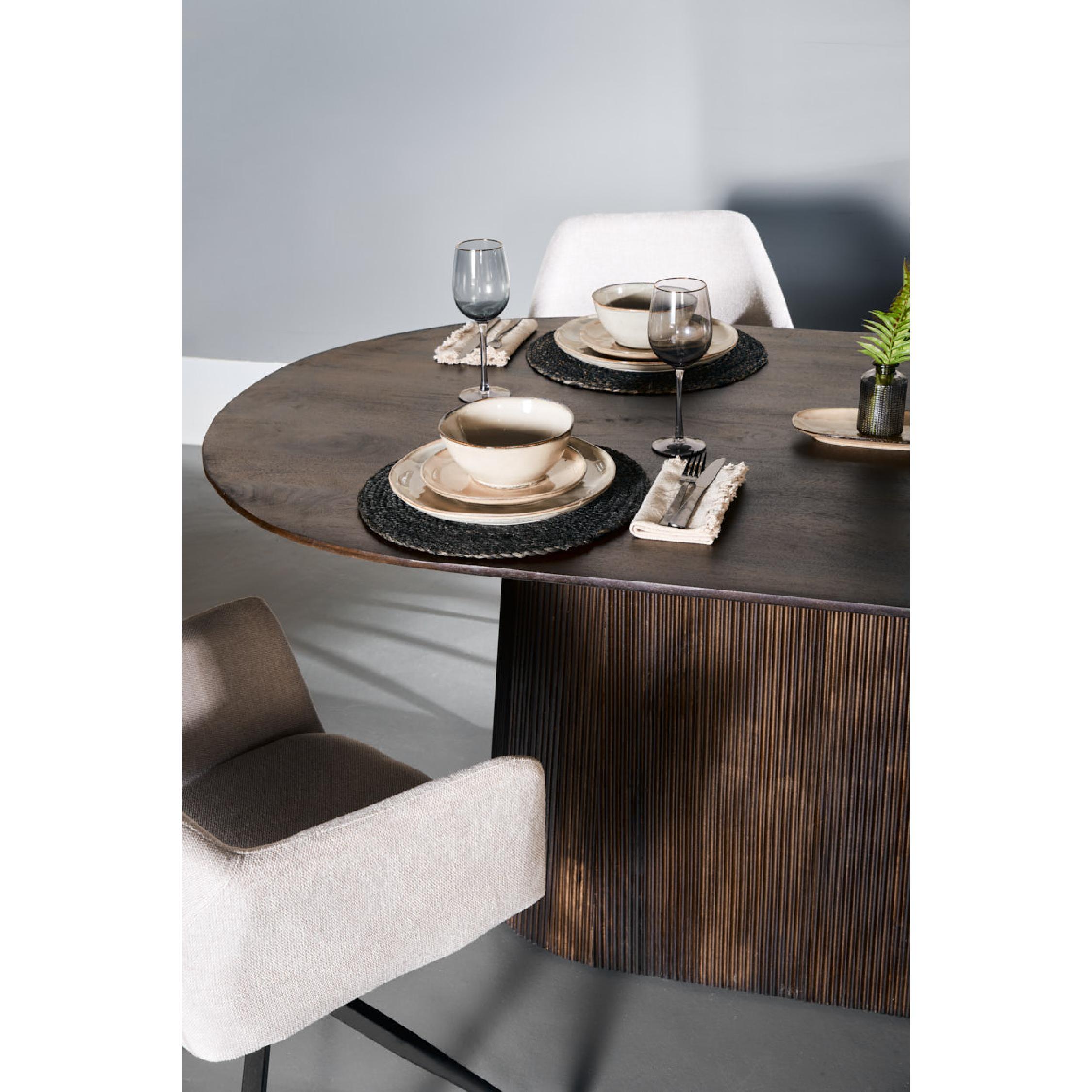 ovale mangohouten eettafel Nala 230 cm afbeelding 7