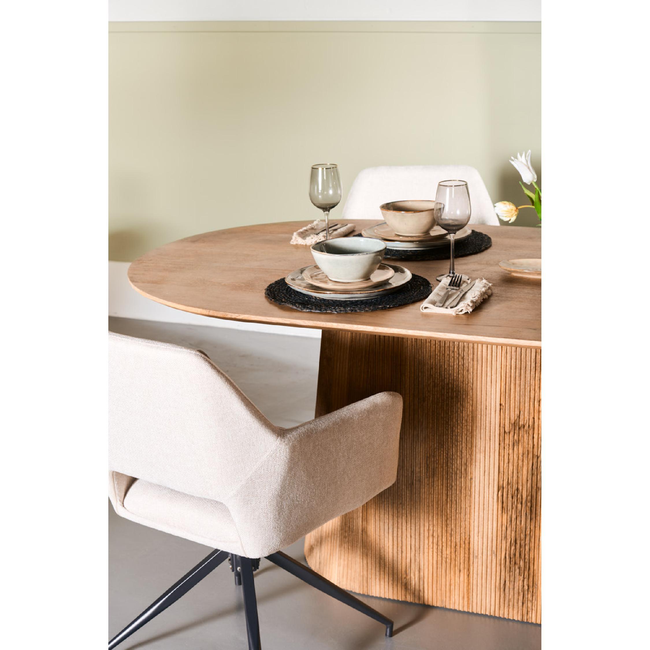 ovale mangohouten eettafel Nala 230 cm afbeelding 7