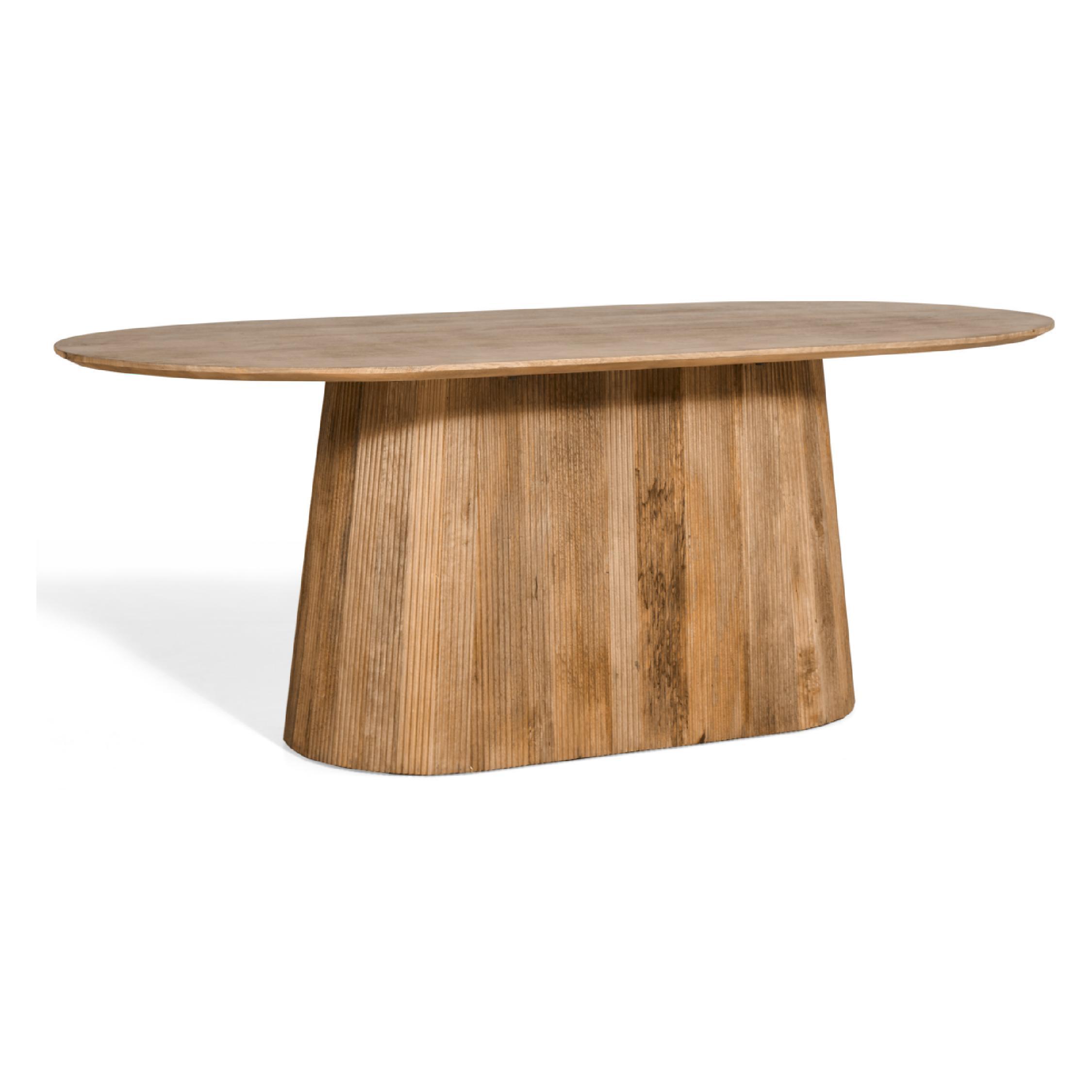 ovale mangohouten eettafel Nala 230 cm afbeelding 1