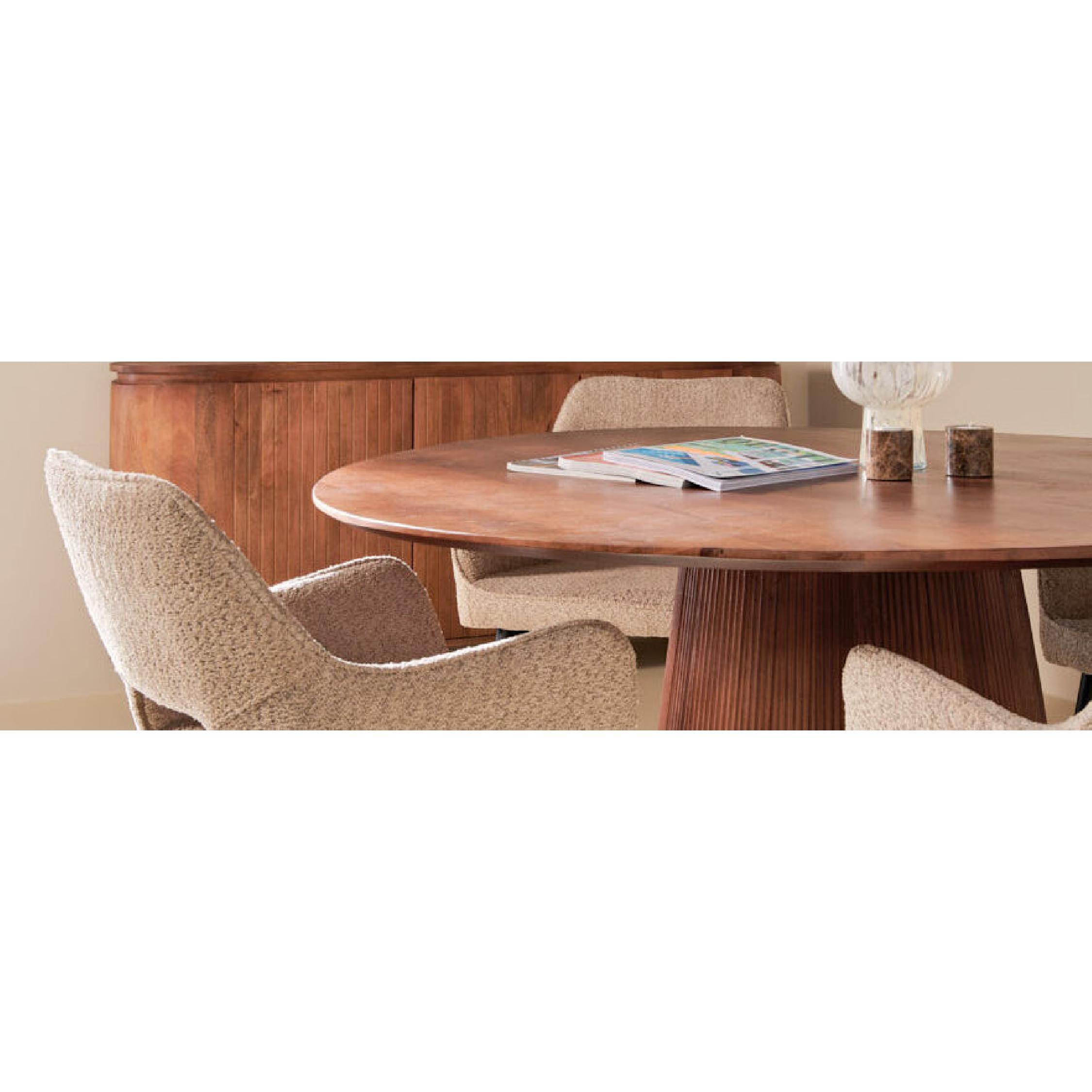 ronde mangohouten eettafel Nala 120 cm afbeelding 7