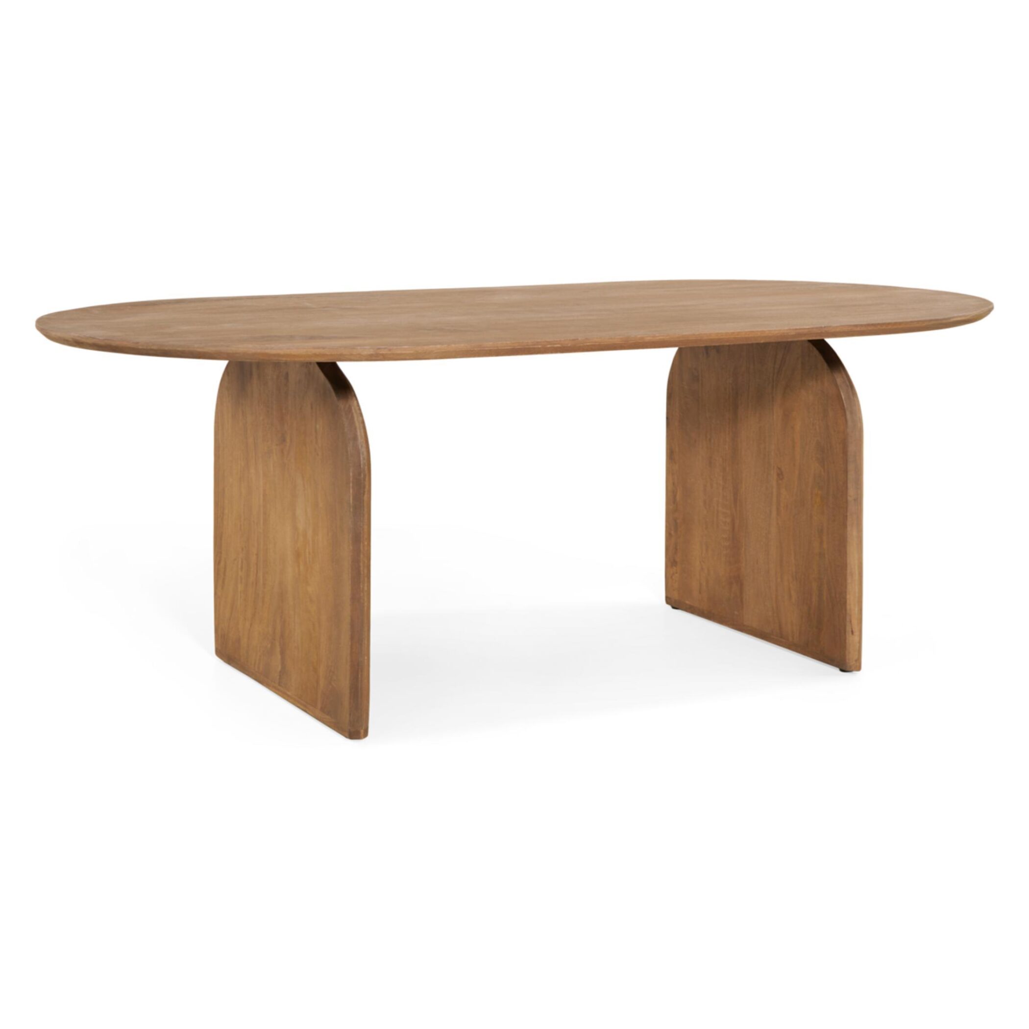 ovale mangohouten eettafel Eira 200x100 cm afbeelding 1
