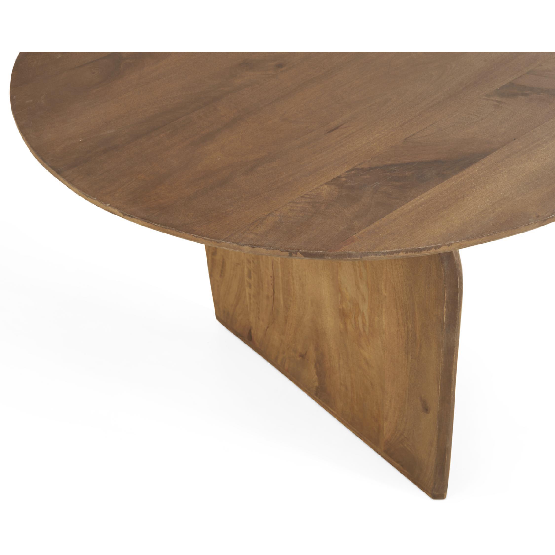 ovale mangohouten eettafel Eira 200x100 cm afbeelding 4